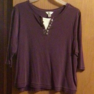 Purple 3/4 Sleeve Top-PRICE FIRM!